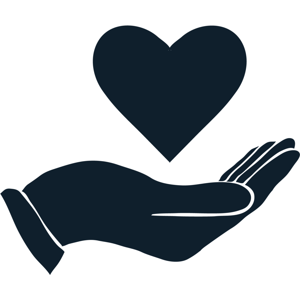 heart and hand icon