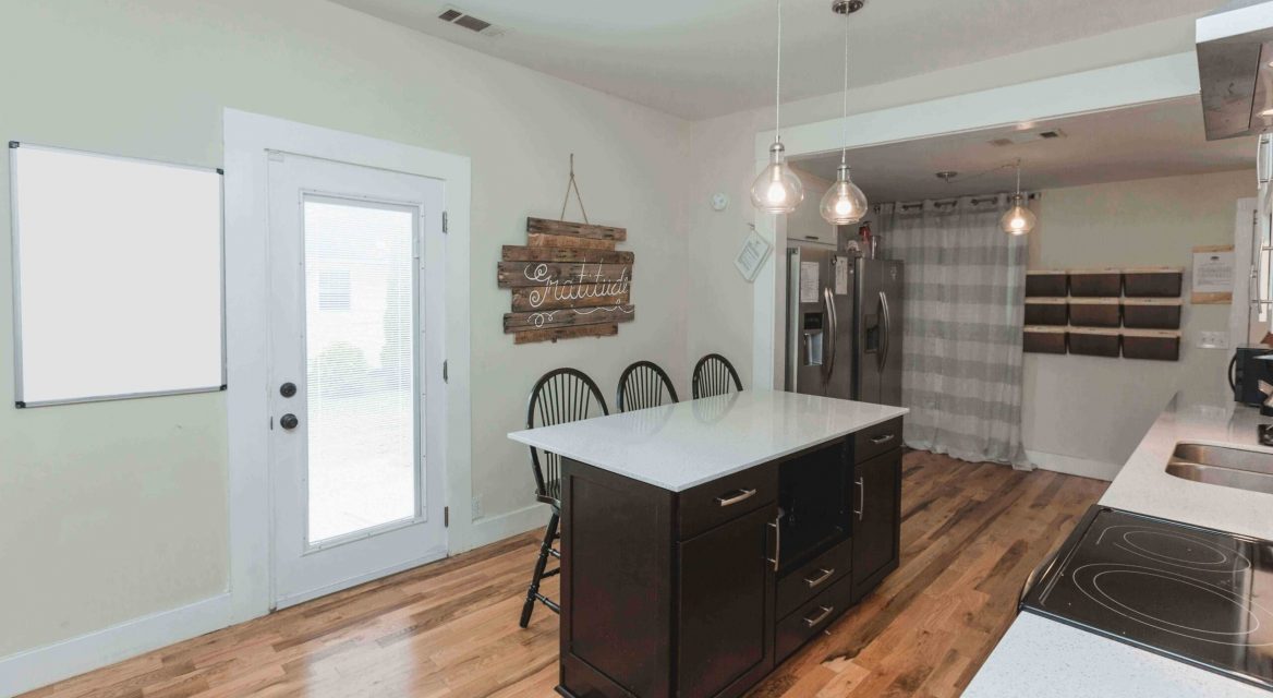 sober living home dining area