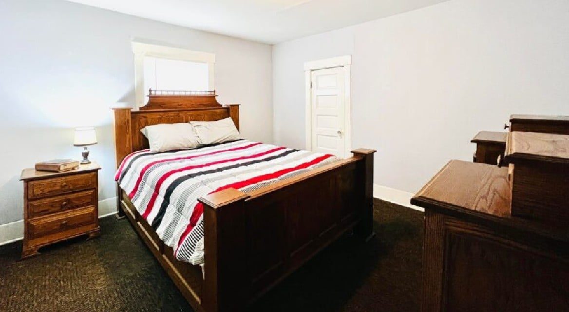 sober living house bedroom